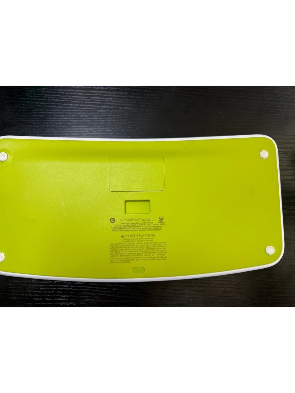Microsoft Arc Keyboard 1392 Wireless no dongle  White and Lime Green
